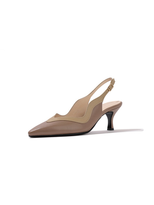 Wavely slingback / cheese mustard(two tone)