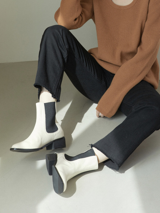 armagh ankle boots - ivory