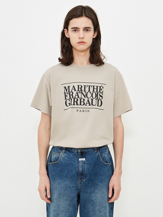 MARITHE CLASSIC LOGO TEE khaki beige