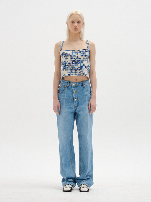 SONNY Buistier Top - Blue/Ivory
