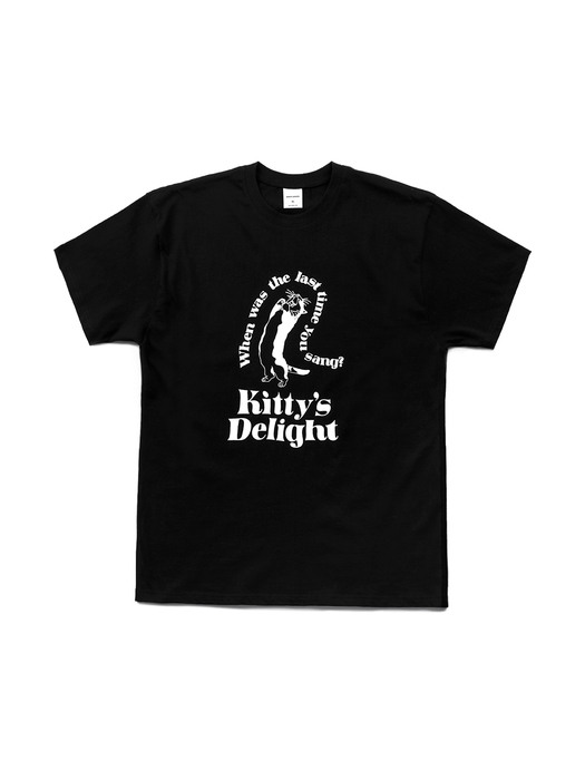 Kitty`s delight short sleeve T-shirt black