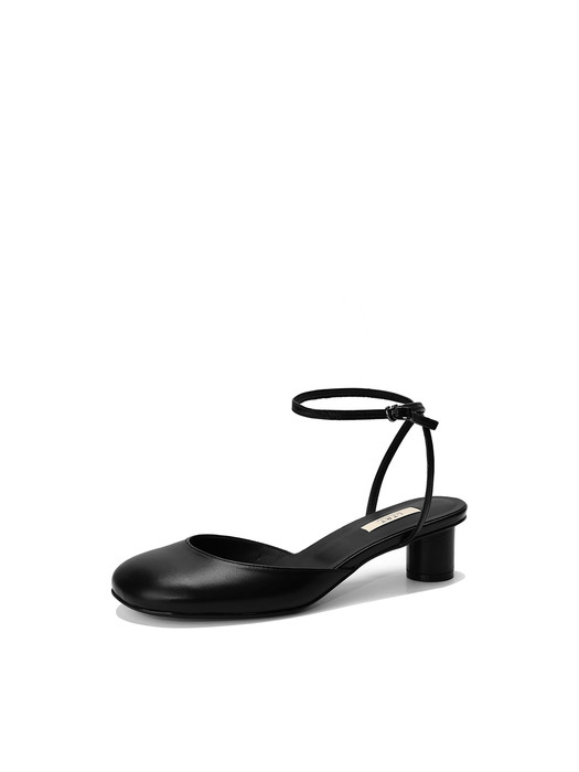 Unique Toe Slingback - black