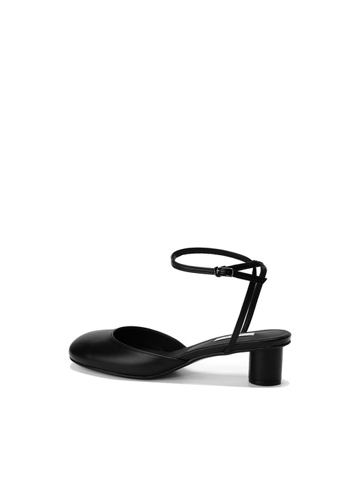 Unique Toe Slingback - black