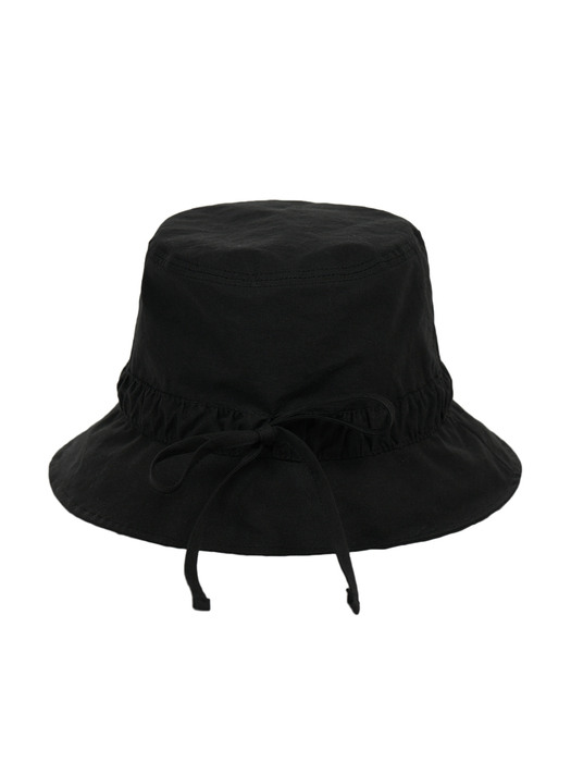frilled bucket hat_black