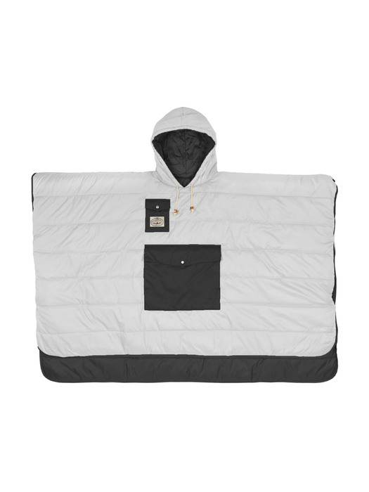 REVERSIBLE CAMP PONCHO / SAND & OFF BLACK