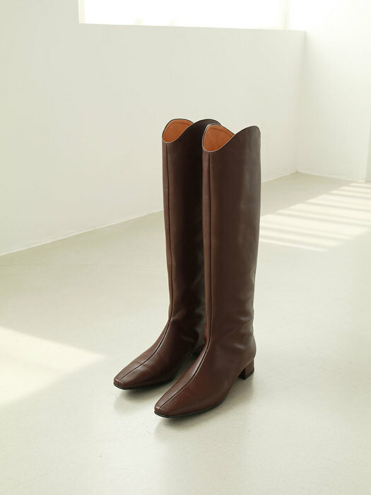 T025 long boots chocolate brown (3cm)