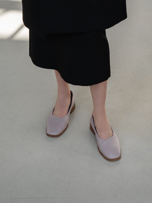 Layer flat shoes Light mauve