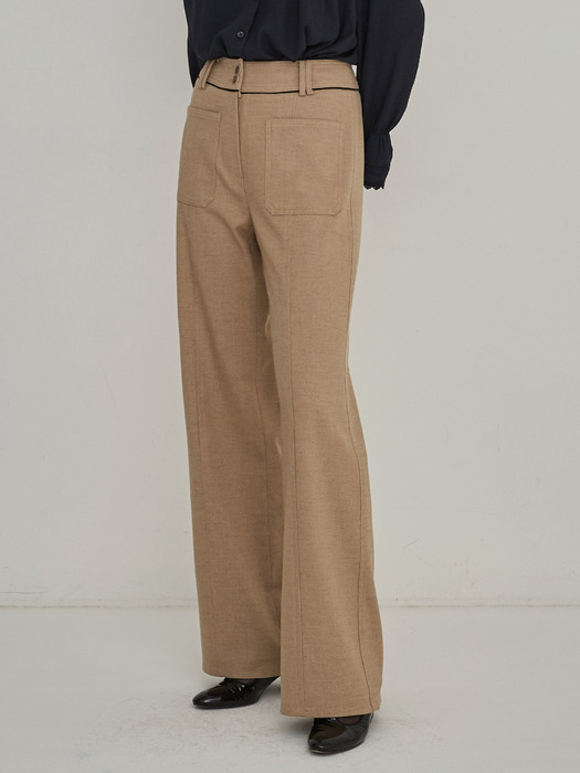Wool pocket pants - Beige