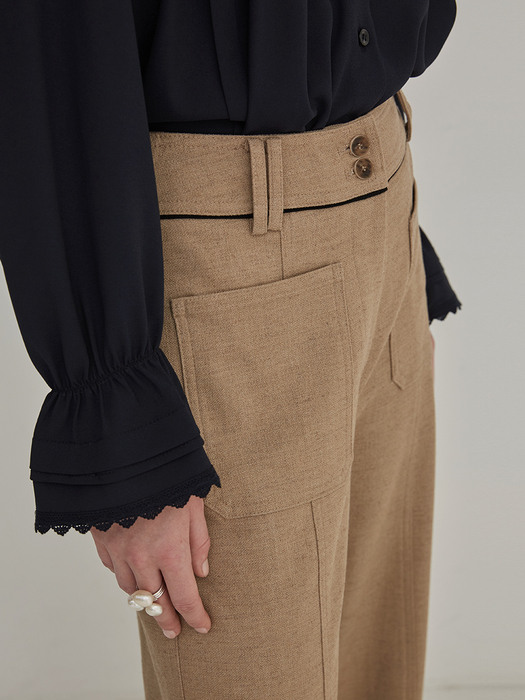 Wool pocket pants - Beige