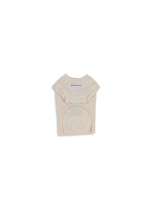 10yrs Young Dog Sleeveless Tee Beige