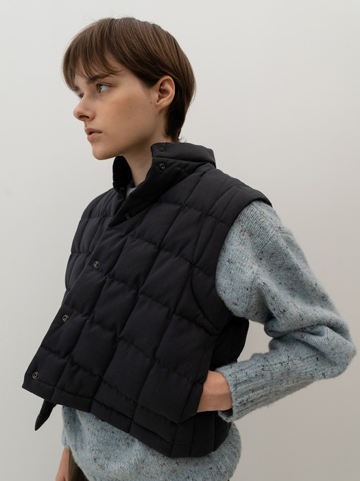 Reversible Quilting Vest_Charcoal