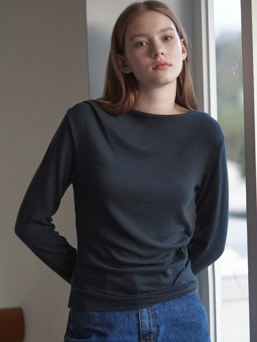 Wool-tencel Drape T-shirt 3 Color