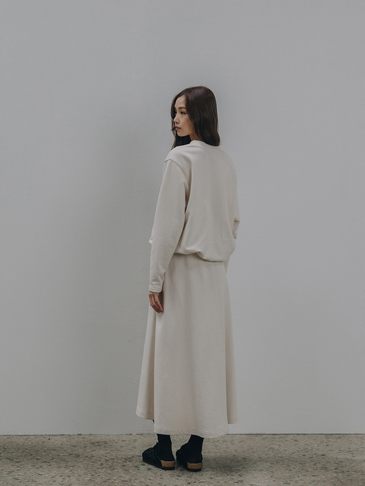 IVORY A LINE JERSEY SKIRT