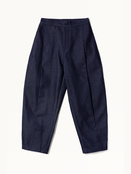 Pleated volume pants Denim