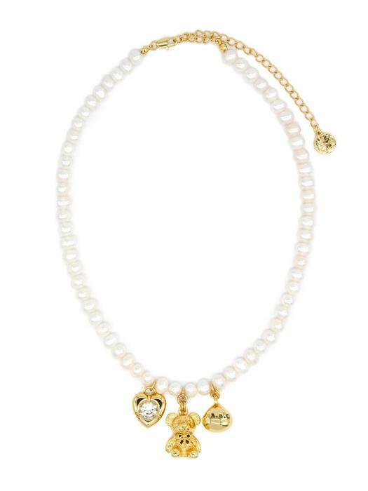 Arc Pearl Tripendant Necklace