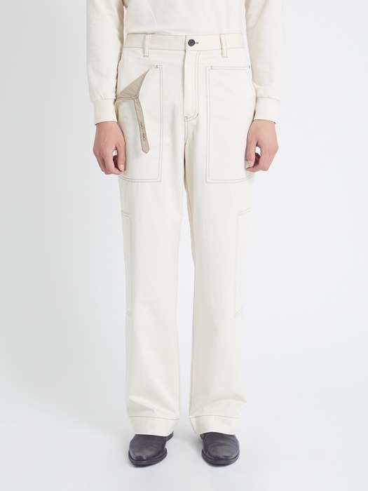 LONG CARGO PANTS OFFWHITE