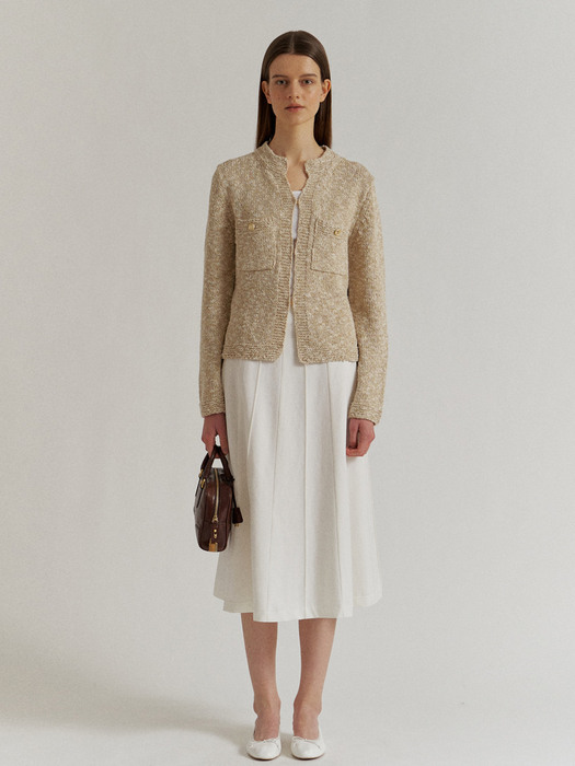 Mignon Knit Jacket in Gold
