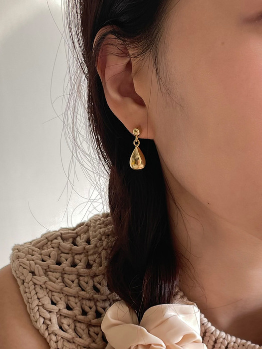 [silver925] water drop earring - gold