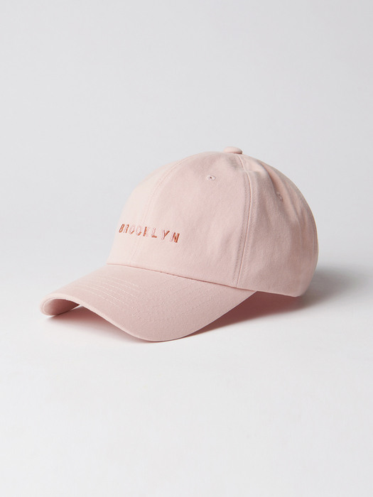 Cotton blend Brooklyn Logo Baseball Cap (Soft Pink)
