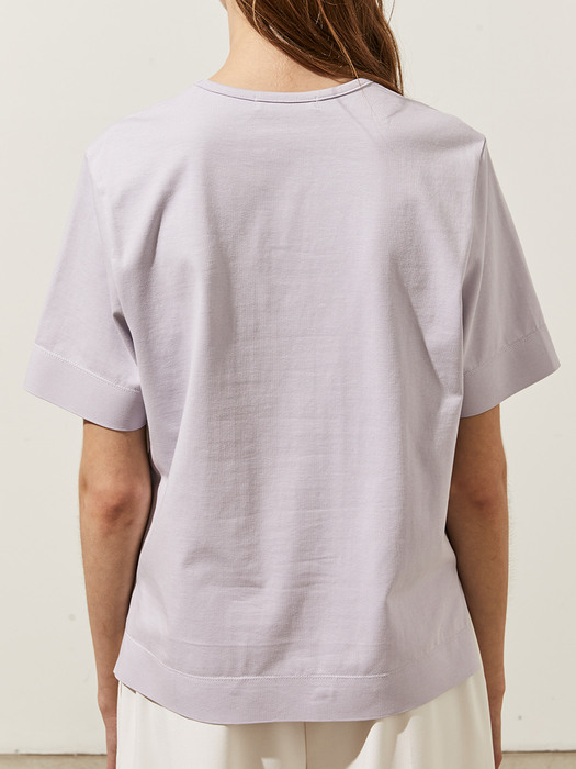 Basic Cotton T-shirt_LIGHT PURPLE