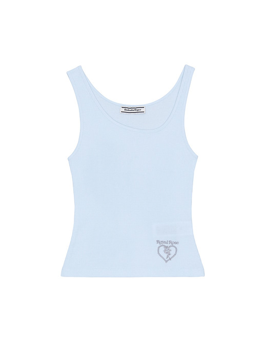 Royal Rose Tank Top Light Blue