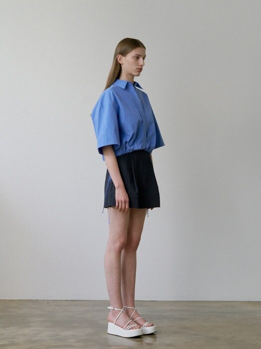 String Crop Shirts _ blue