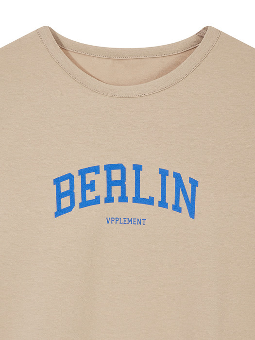 베를린 슬림핏 티셔츠 베이지