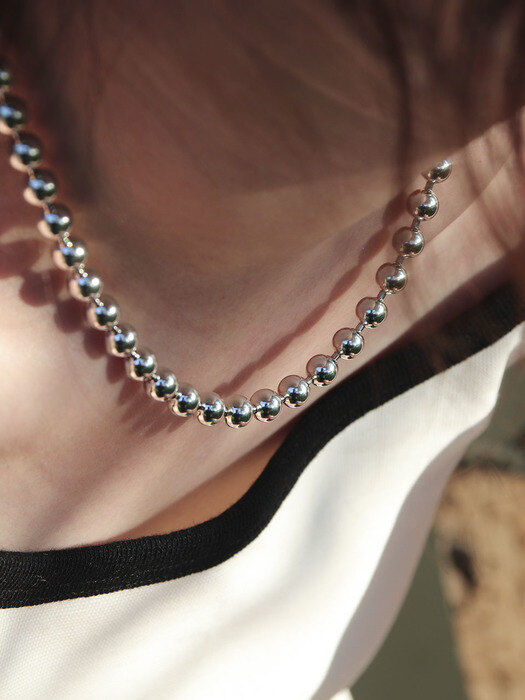 실버볼 체인 목걸이(7mm) silverball chain necklace