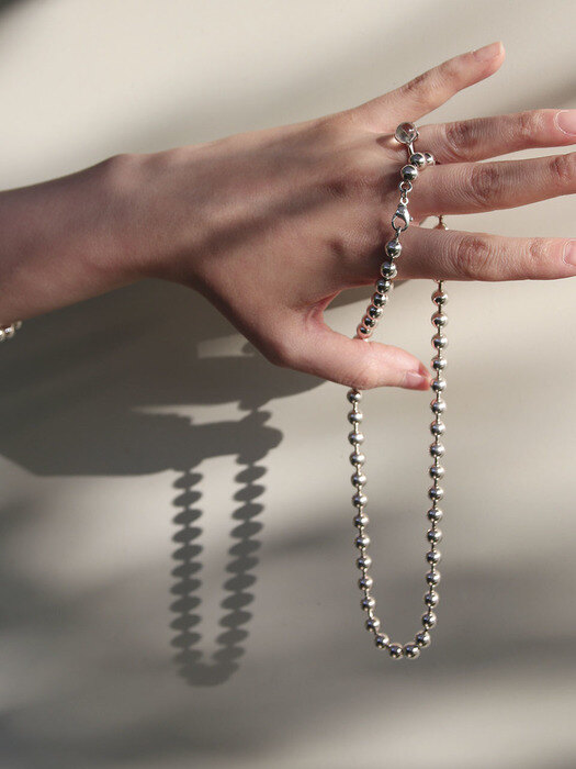 실버볼 체인 목걸이(7mm) silverball chain necklace
