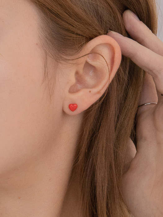 Mini Color Heart Earring
