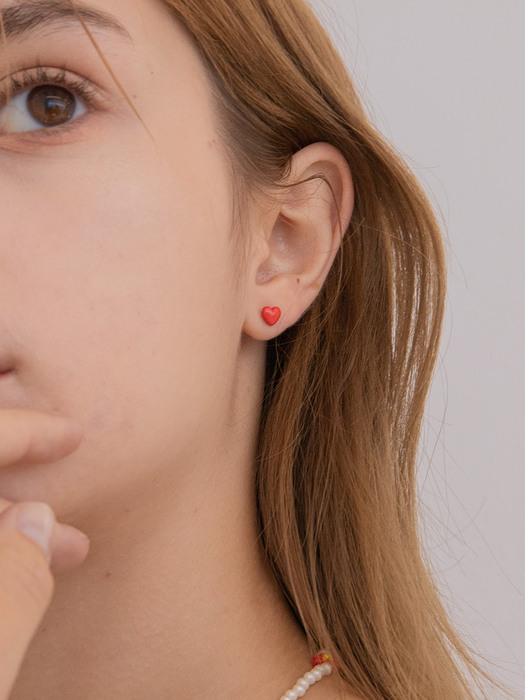 Mini Color Heart Earring