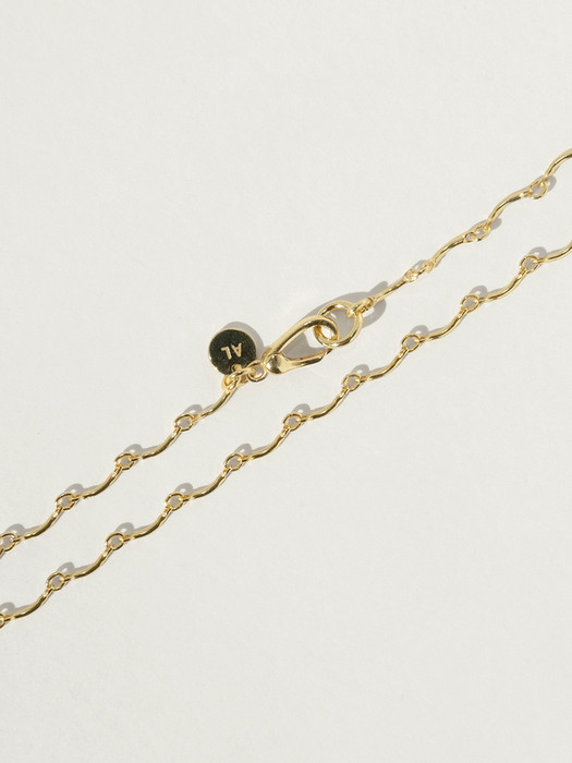 Ocean Wave Necklace (silver925)(2color)