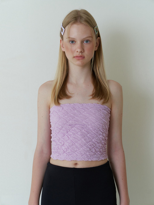 petal tube top - lilac purple