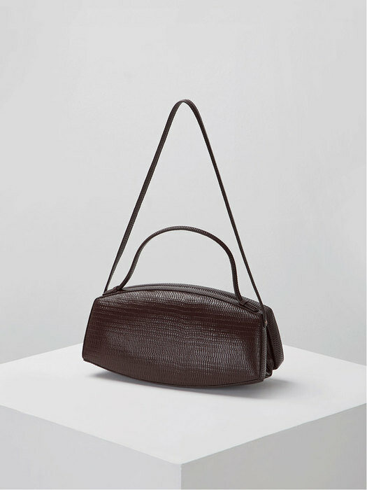 Shell tote bag(Lizard burgundy)