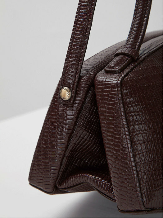 Shell tote bag(Lizard burgundy)