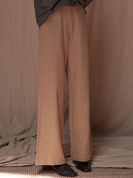 J549 cotton wide pants (brown)