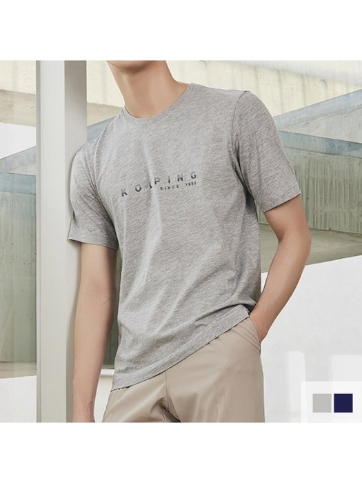 콜핑 1802TK531M 캐주얼 라운드 멜란지 남자 여름 반팔 티셔츠