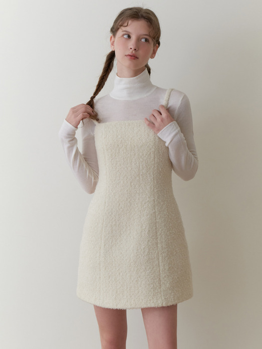 Dear tweed mini dress (ivory)