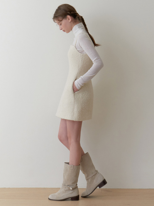 Dear tweed mini dress (ivory)