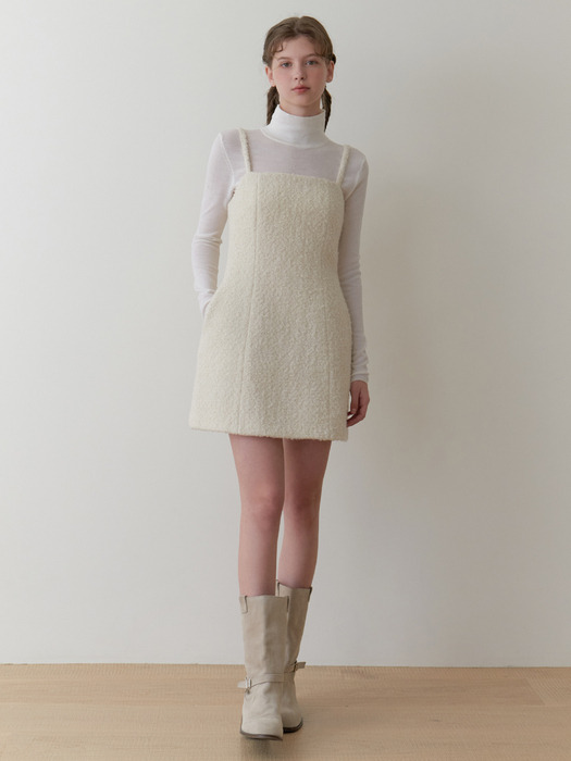 Dear tweed mini dress (ivory)