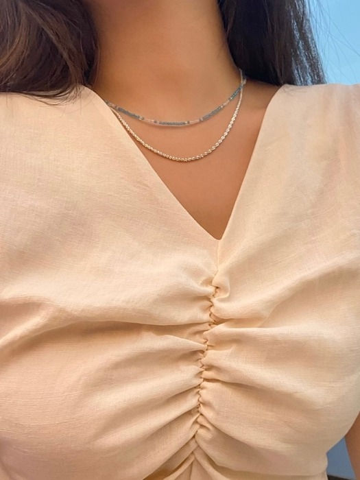 [SILVER925] Glitter chain necklace