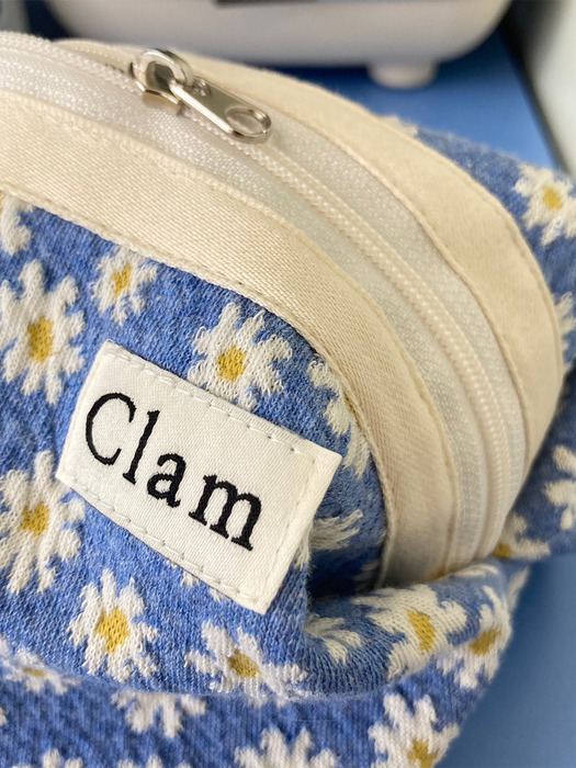 Clam round pouch _ Egg flower