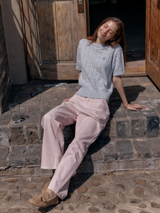 color dyeing pants - light pink
