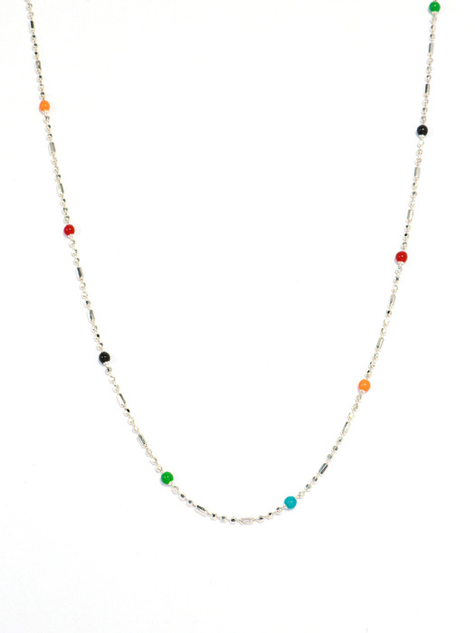 Rainbow Point Silver Necklace In449 [Silver]