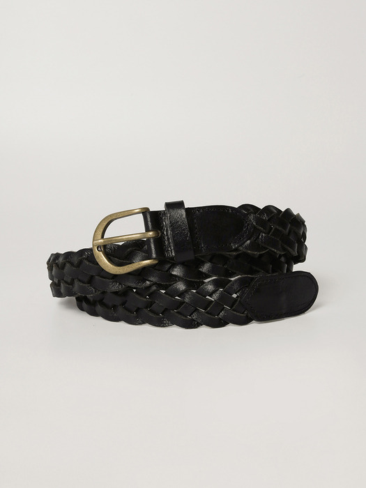 Twist Leather Belt (black)