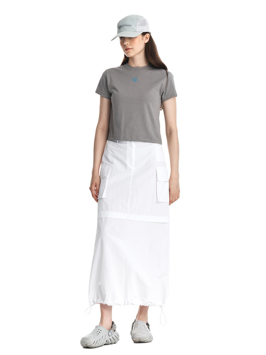 Vermont Slit Pocket Skirt (White)