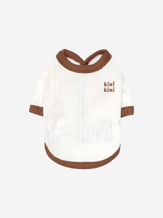 KINI TWISTED LOGO CARDIGAN-IVORY(가디건)