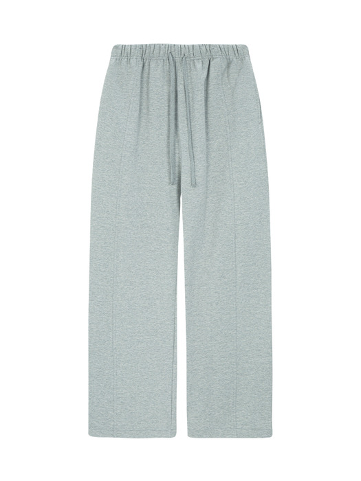 Utility curved sweat pants (gray)