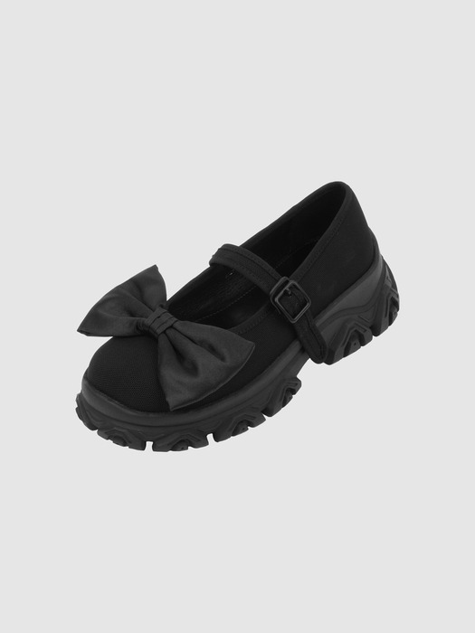 Ribbon rough maryjane loafer