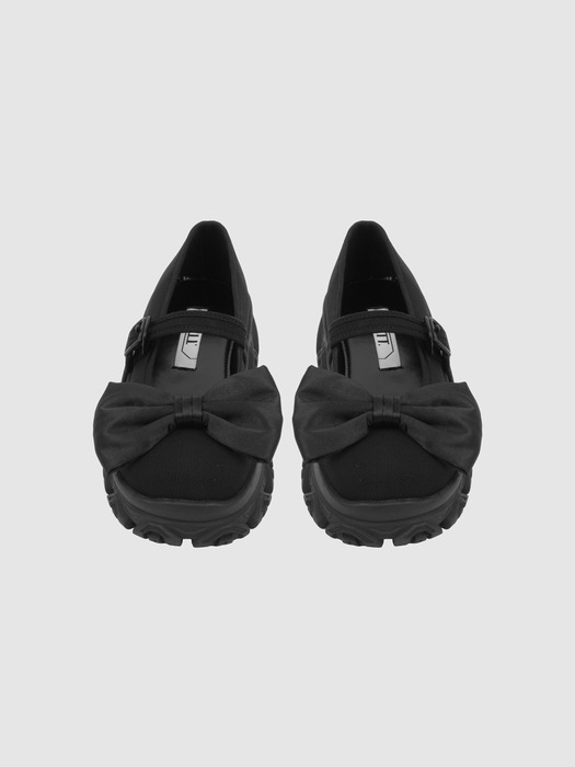 Ribbon rough maryjane loafer